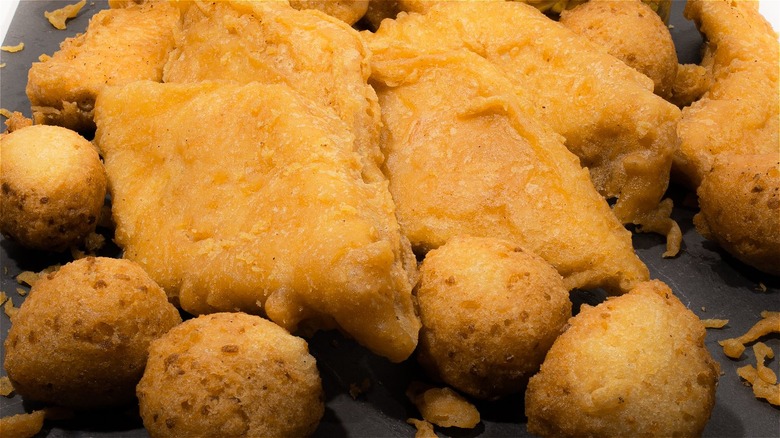 Fried fish and hushpuppies from Long John Silver's