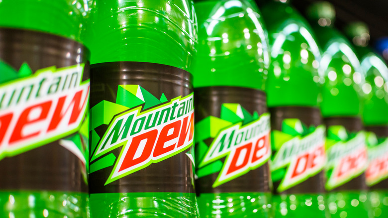 bottles of mountain dew