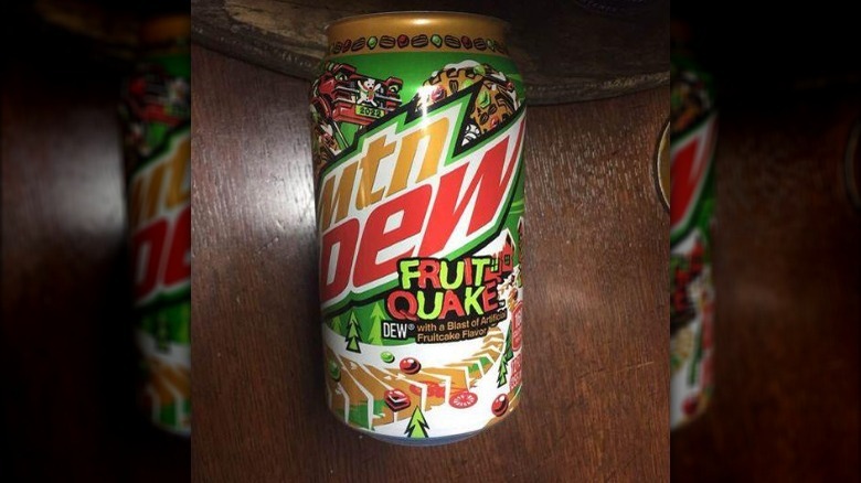 can of mountain dew fruit quake flavor
