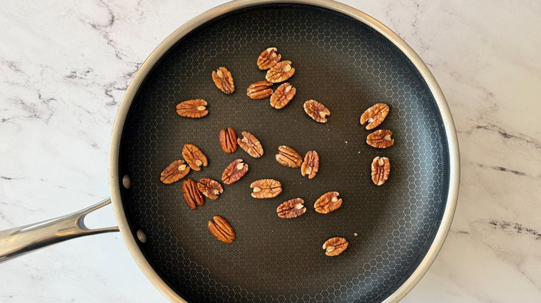 Pecans in skillet