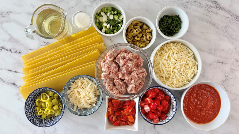 Ingredients for Italian nachos