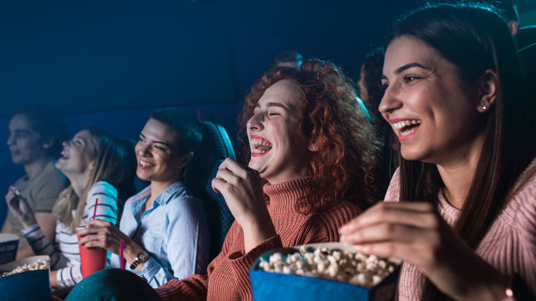 laughing movie audience