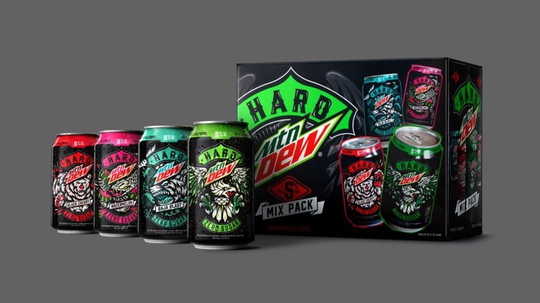 lineup of Hard Mtn Dew