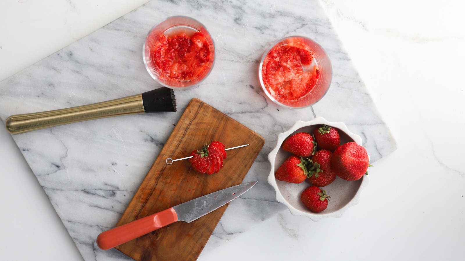 Muddle Fresh Strawberries To Give Iced Coffee A Summer Twist