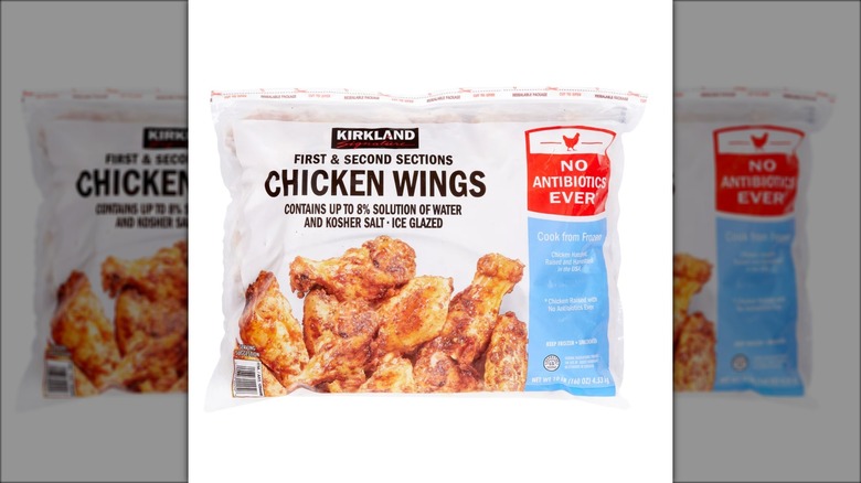 Bag of frozen chicken wings