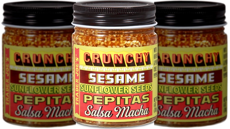 jar of crunchy style salsa macha