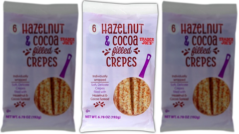 packet of crepes filled with hazelnut and cocoa