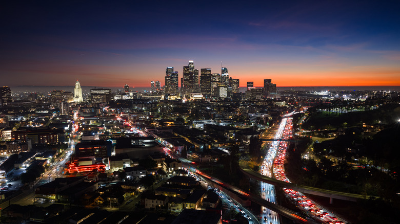 Downtown Los Angeles at night