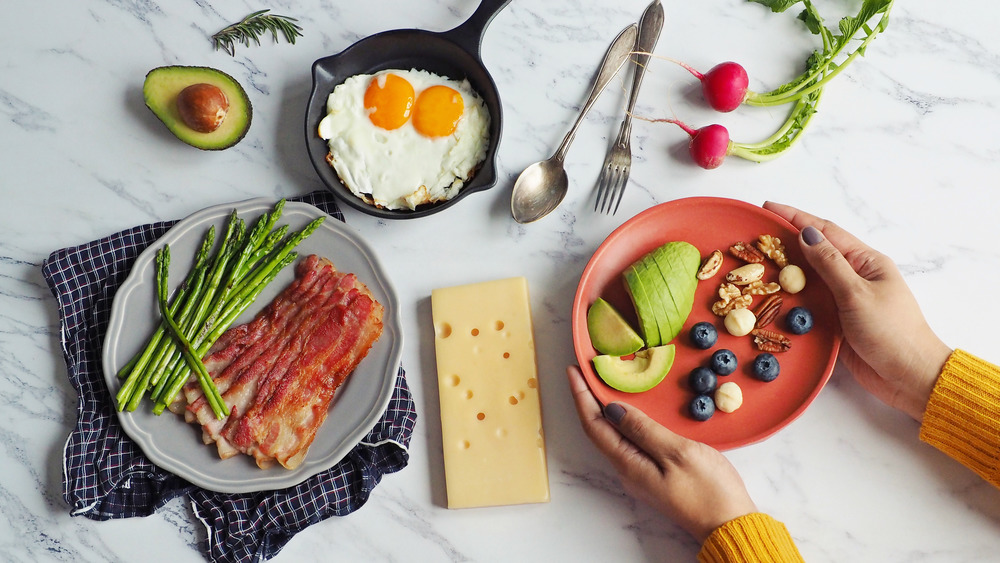 preparing yummy keto meal