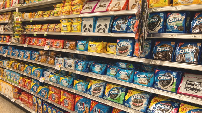 Grocery store cookie aisle