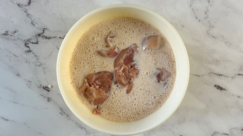 Chicken in buttermilk marinade