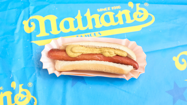 nathan's famous hot dog