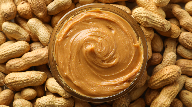 bowl of peanut butter