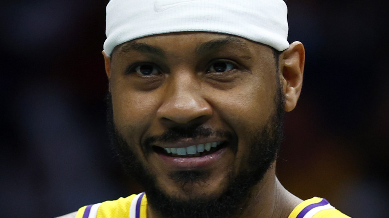 Carmelo Anthony smiling