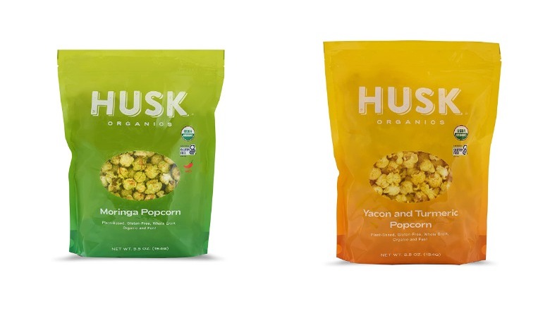 Two bags of HUSK popcorn