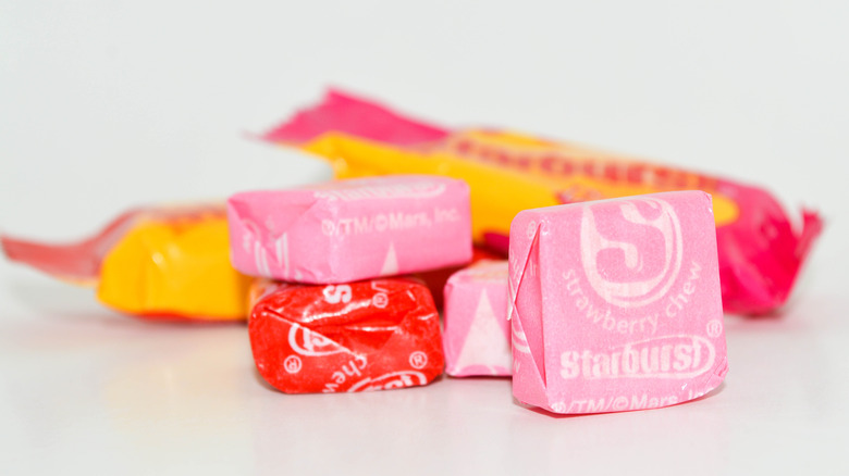 Different flavors of Starburst candies