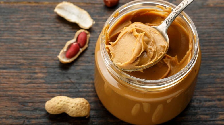 Peanut butter in a jar