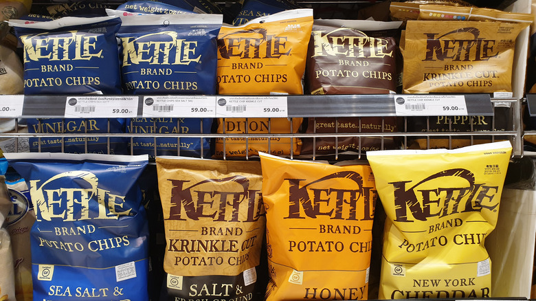 Kettle Brand chips on display