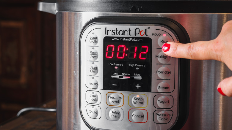 front panel of Instant Pot