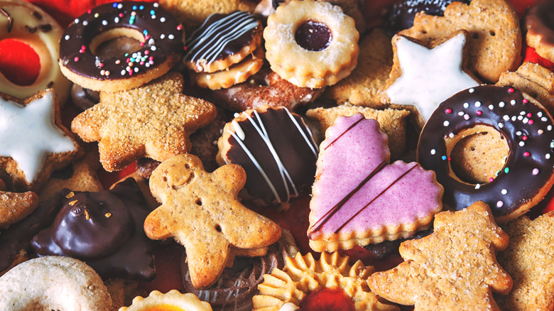 assortment of holiday cookies
