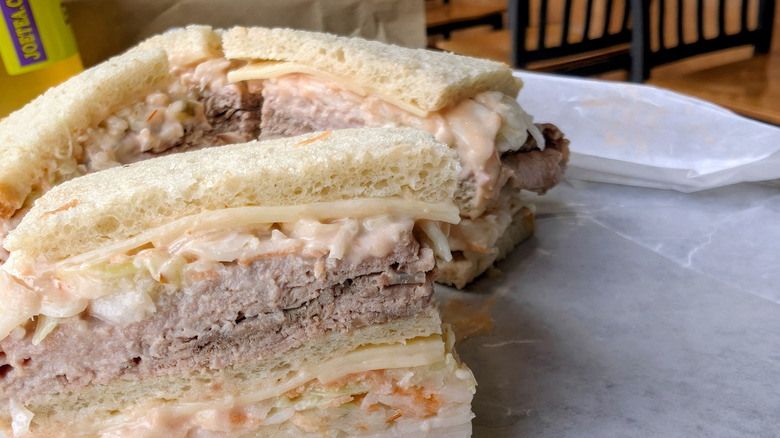 New Jersey-style sloppy joe sandwich from the Town Hall Deli in South Orange