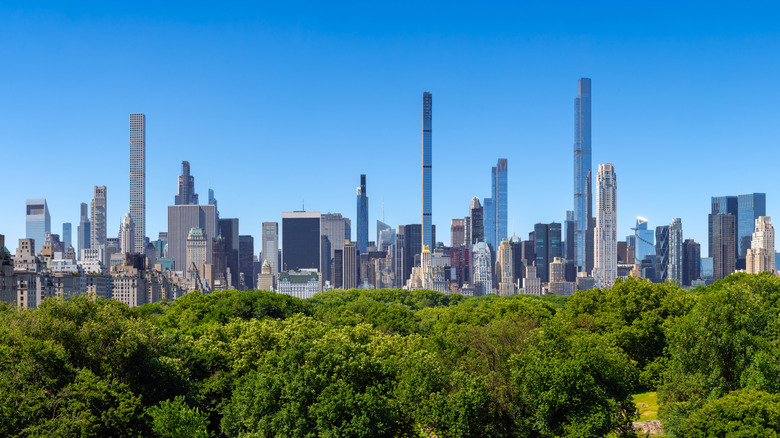 NYC skyline in summer