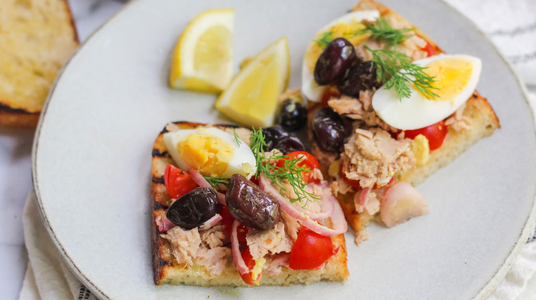 Nicoise Toast served