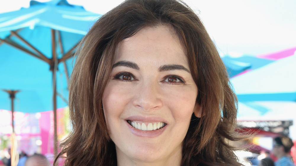 Nigella Lawson smiling big