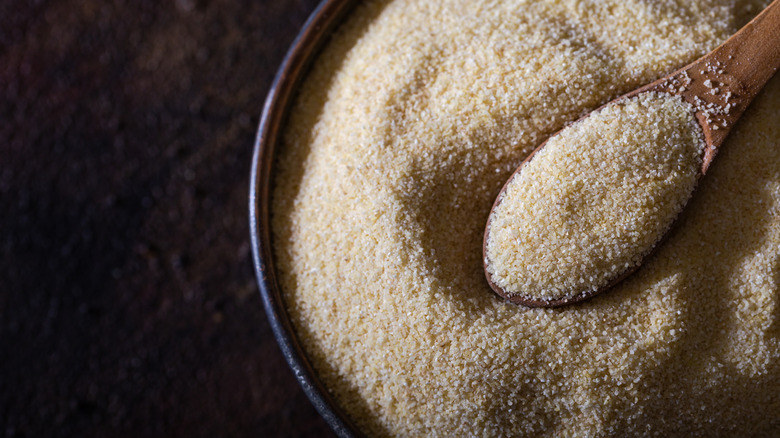 uncooked semolina