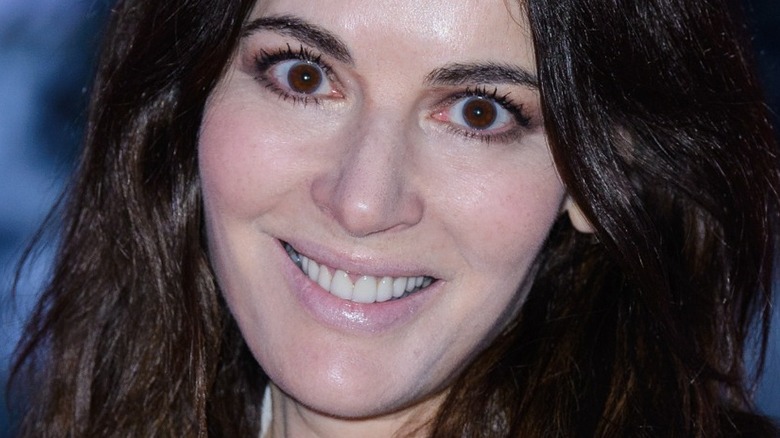 Nigella Lawson smiling, close up