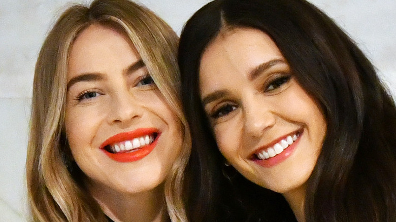 Nina Dobrev and Julianne Hough smiling