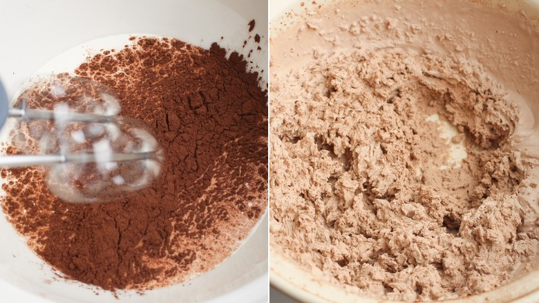 kakao og fløde til chokoladeis