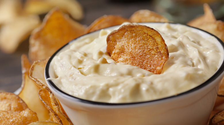 Bowl of French onion dip