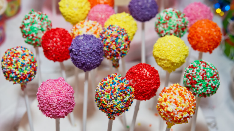 Colorful cake pops