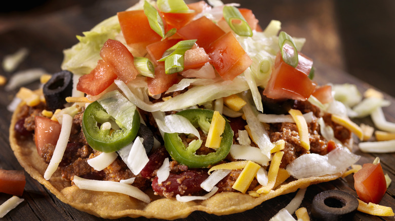 chili cheese tostada 