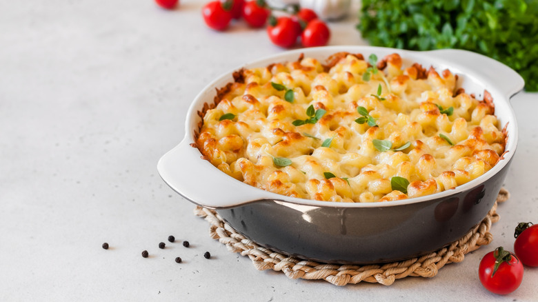 Pasta in an oven dish