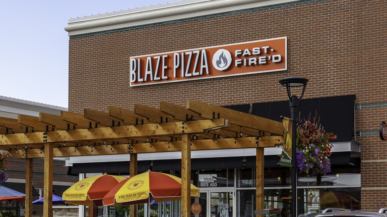 Exterior of Blaze Pizza.