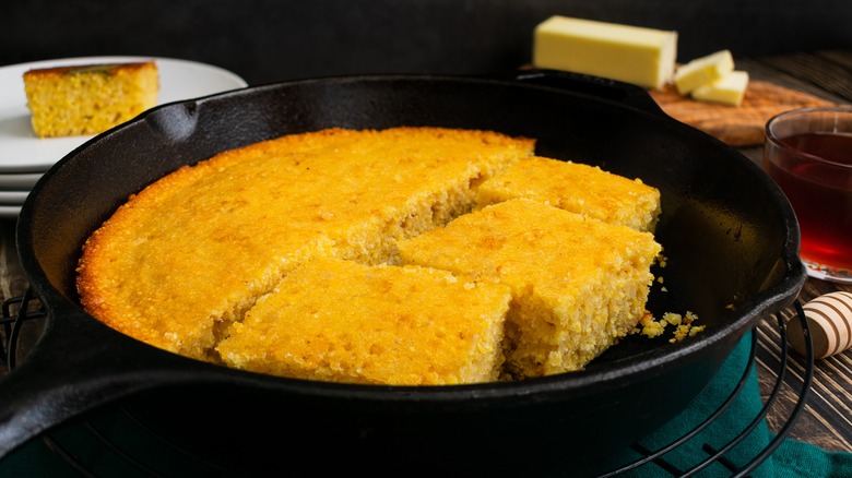 cornbread in skillet