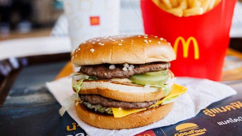 McDonald's Big Mac with fries and a drink