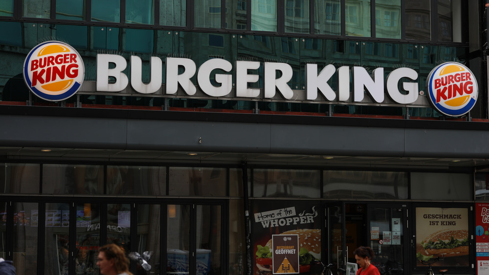 Burger King sign outside restaurant