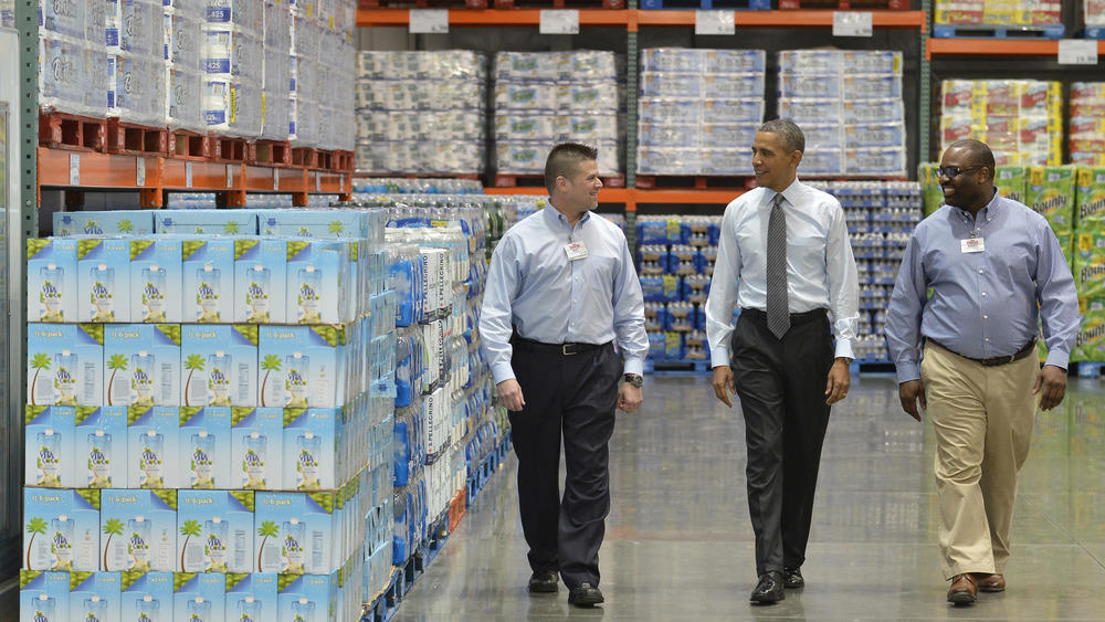 Barack Obama at a Costco