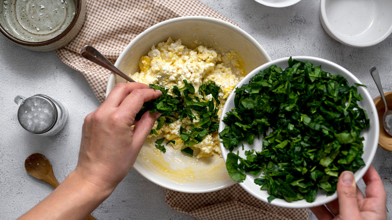 making cottage cheese bake