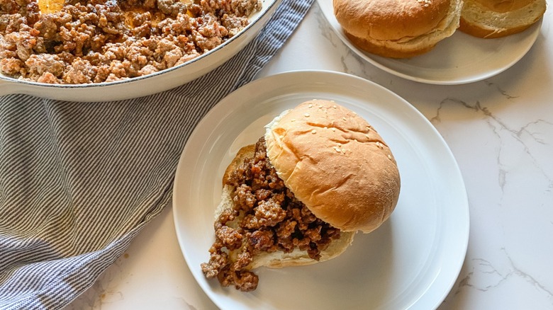 sloppy joe on plate