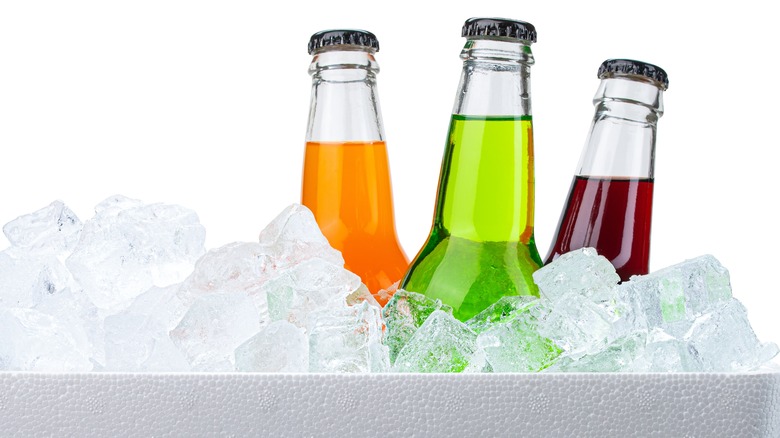 sodas in ice
