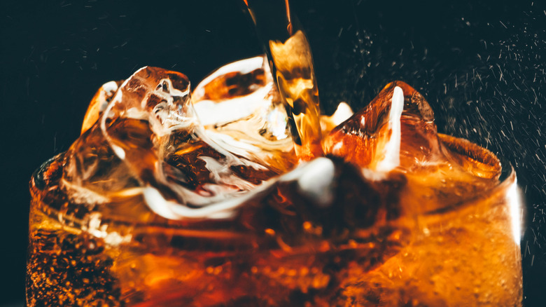 Close-up of soda in glass