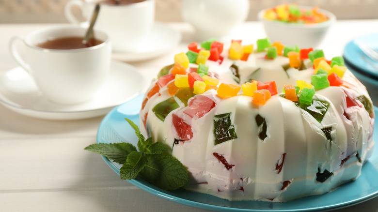 Broken glass crown jewel cake
