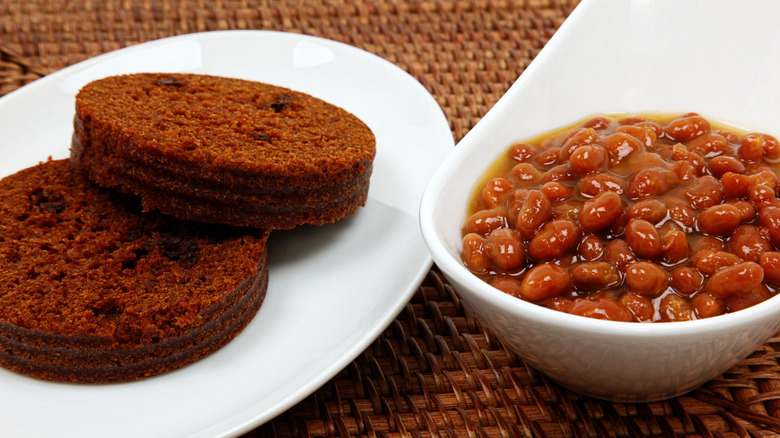 Boston brown bread and baked beans