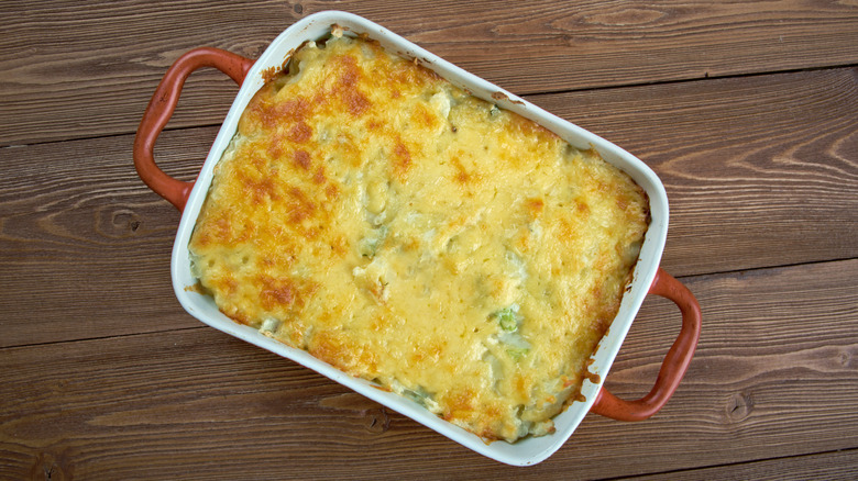 Baking dish of rumbledethumps