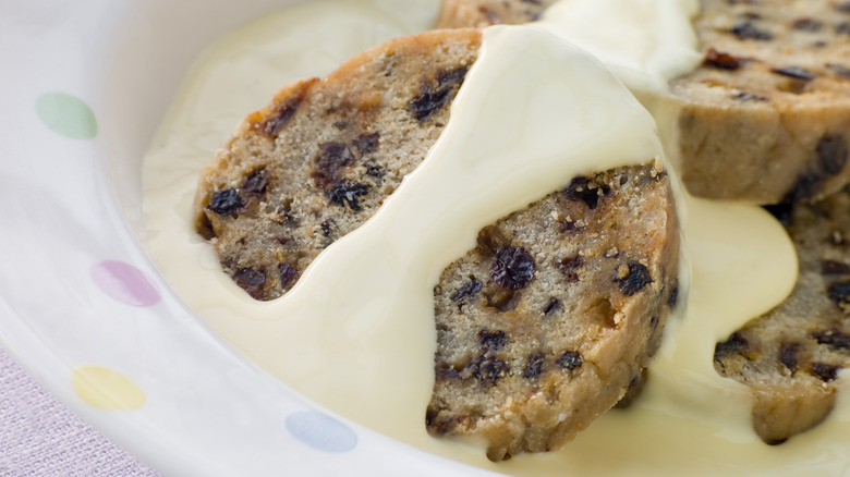 spotted dick and custard