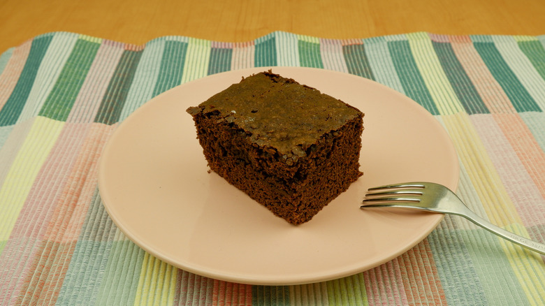 slice of chocolate wacky cake